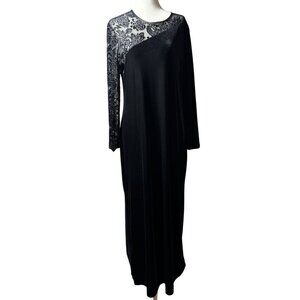 Womens SZ 12 Velvet dress Long Sleeves Evening Elegant Formal Wear holiday